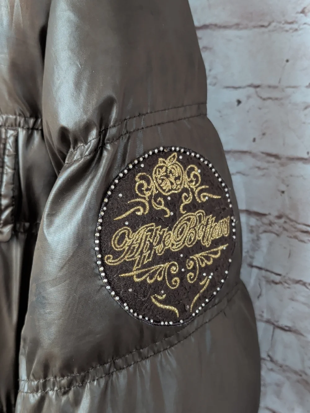 Apple Bottoms Brown Puffer Coat Jacket Large - Picture 8 of 11